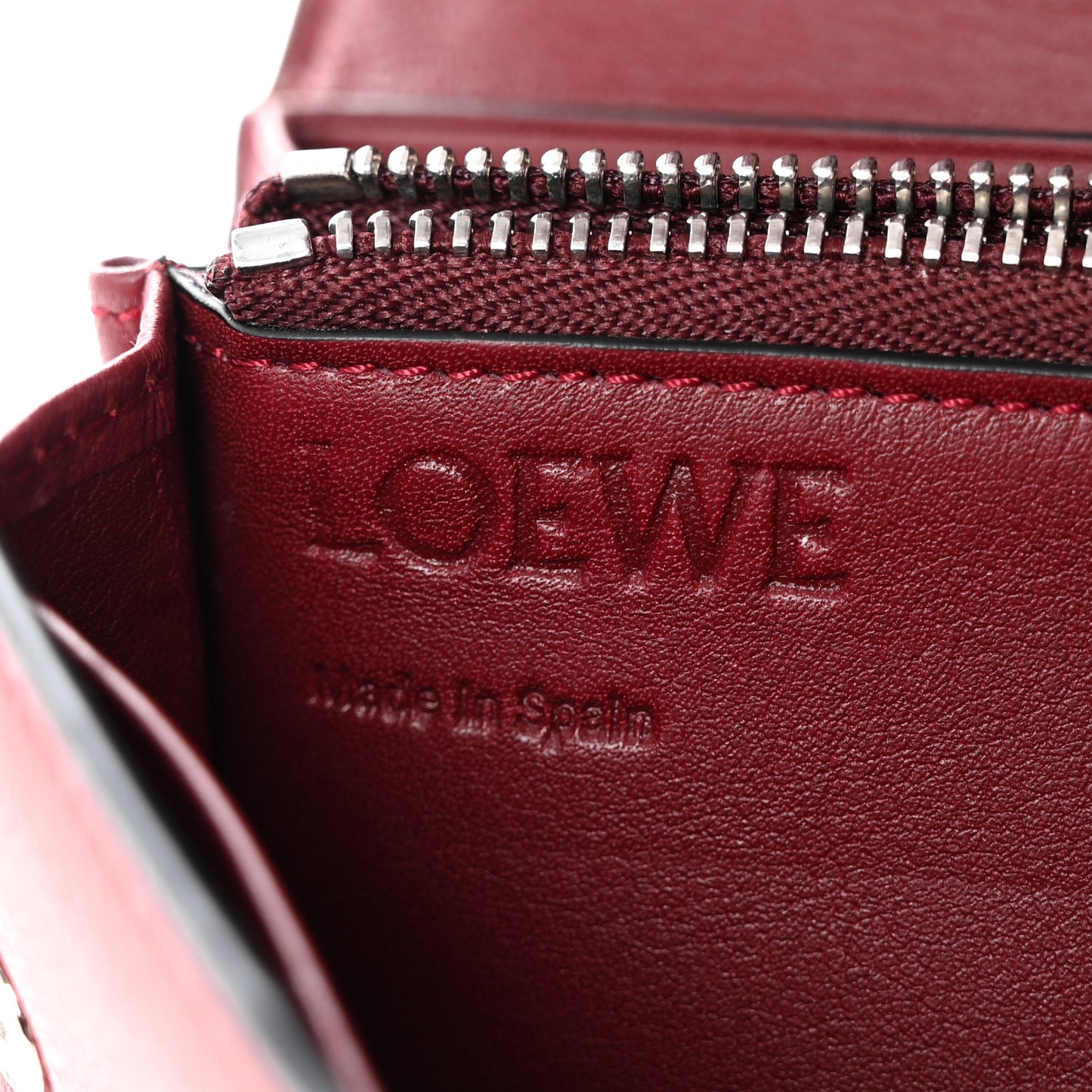 Calfskin Puzzle Continental Wallet Wine Garnet