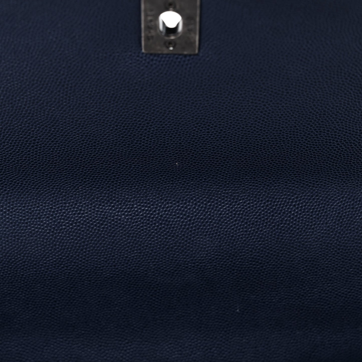 Caviar Lizard Quilted Medium Coco Handle Flap Navy