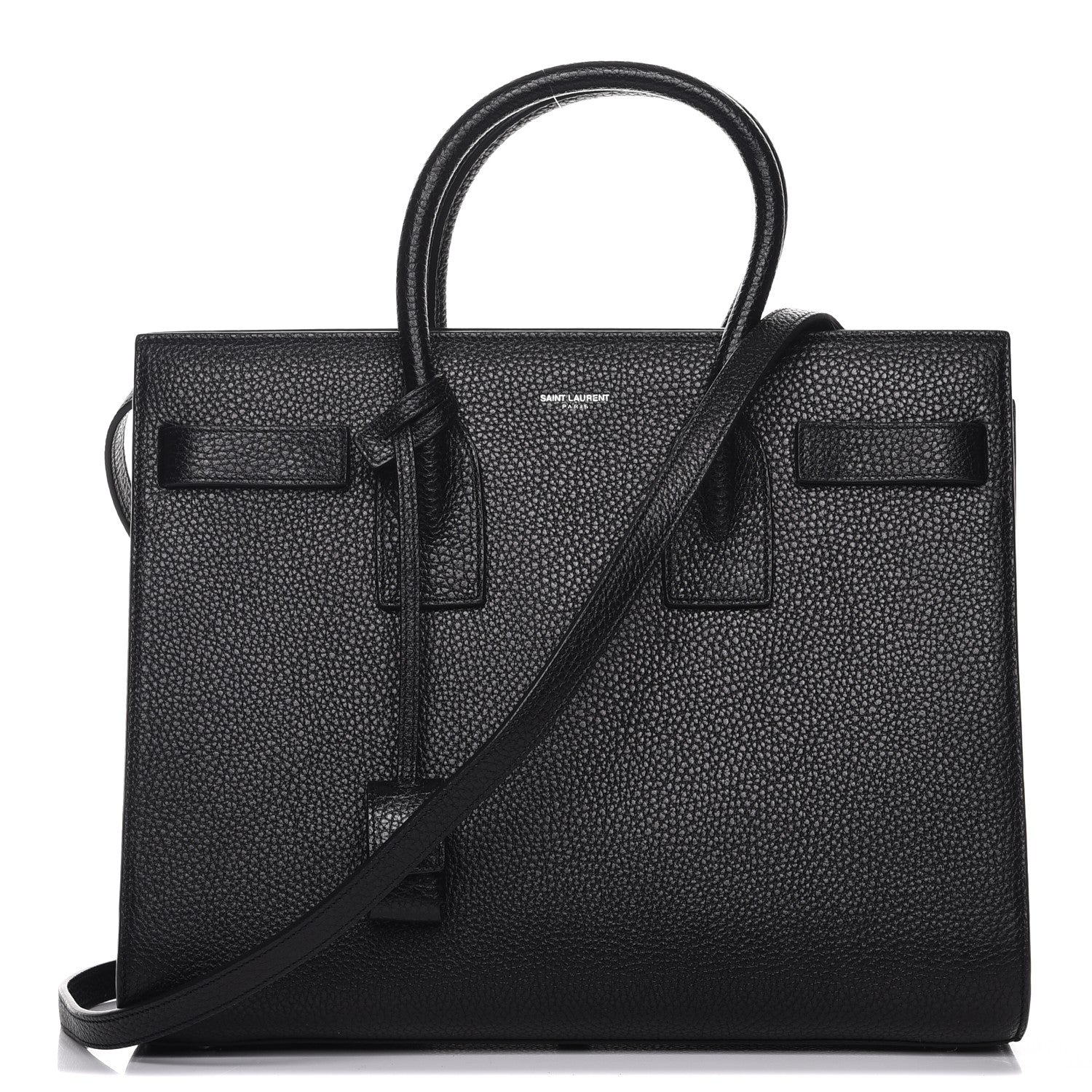 Saint Laurent Grained Calfskin Small Sac De Jour Black 1 of 8