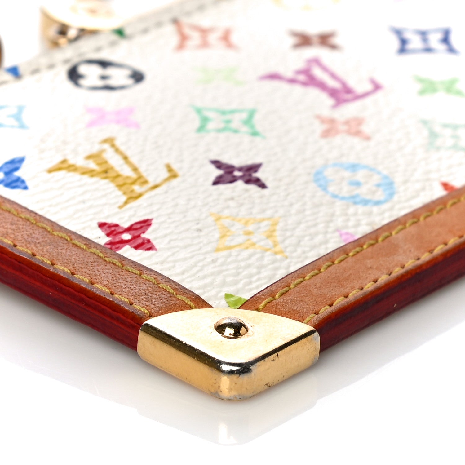 Louis Vuitton Monogram Multicolor Key Pouch White 7 of 15