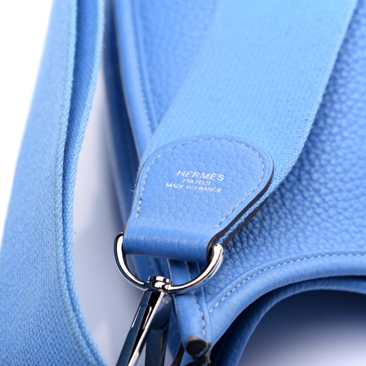 Hermes Taurillon Clemence Evelyne III PM Bleu Paradis 9 of 14