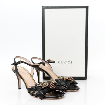 Gucci Nappa Queen Margaret High Heel Sandals 36 Black 9 of 9