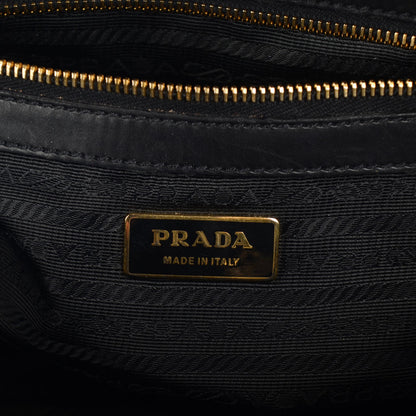 Prada Lambskin Box Print Logo Bowler Black 6 of 8