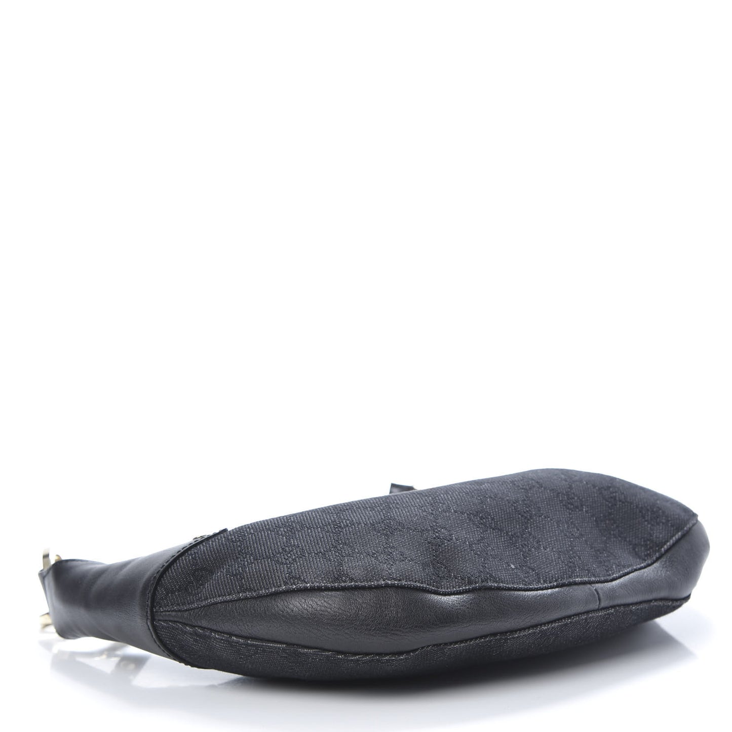 Denim Monogram Half Moon Hobo Black
