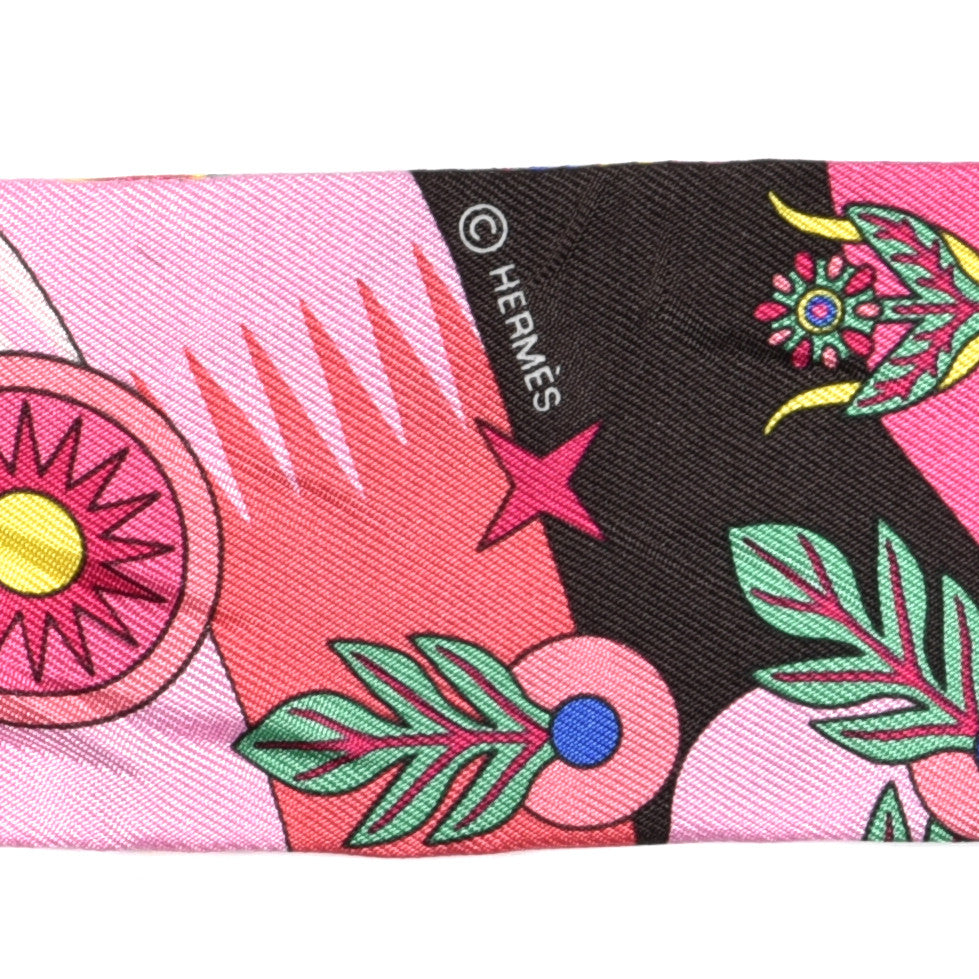 Silk La Source de Pegase Twilly Ebene Rose Vif Jaune Vif
