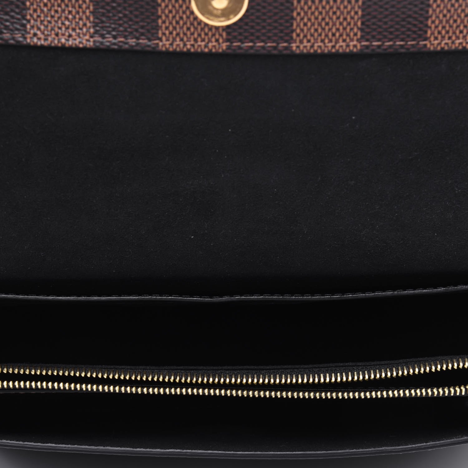 Louis Vuitton Damier Ebene Vavin Chain Wallet Black 5 of 12