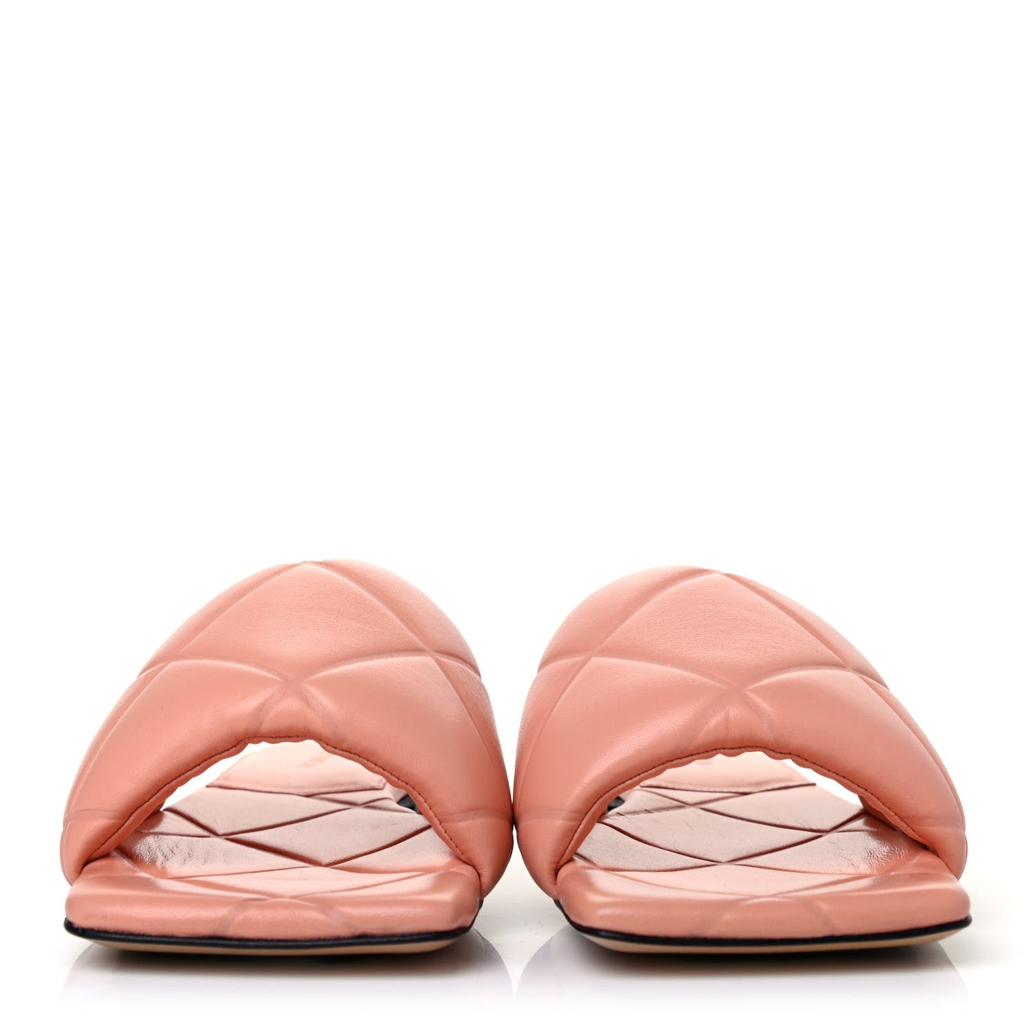 Bottega Veneta Nappa Quilted Rubber Lido Flat Sandals 36.5 Peachy 2 of 4
