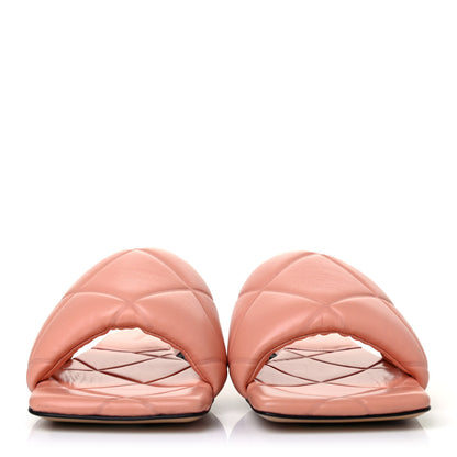 Bottega Veneta Nappa Quilted Rubber Lido Flat Sandals 36.5 Peachy 2 of 4