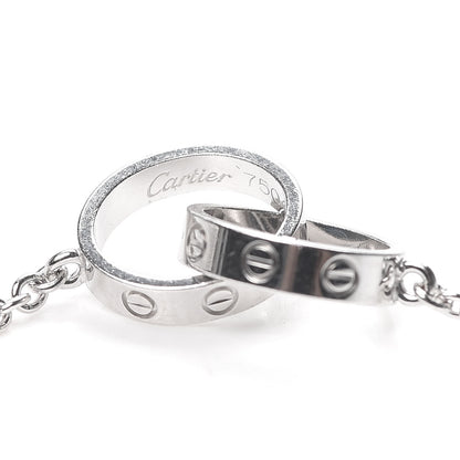 Cartier 18K White Gold Interlocking LOVE Necklace 5 of 7