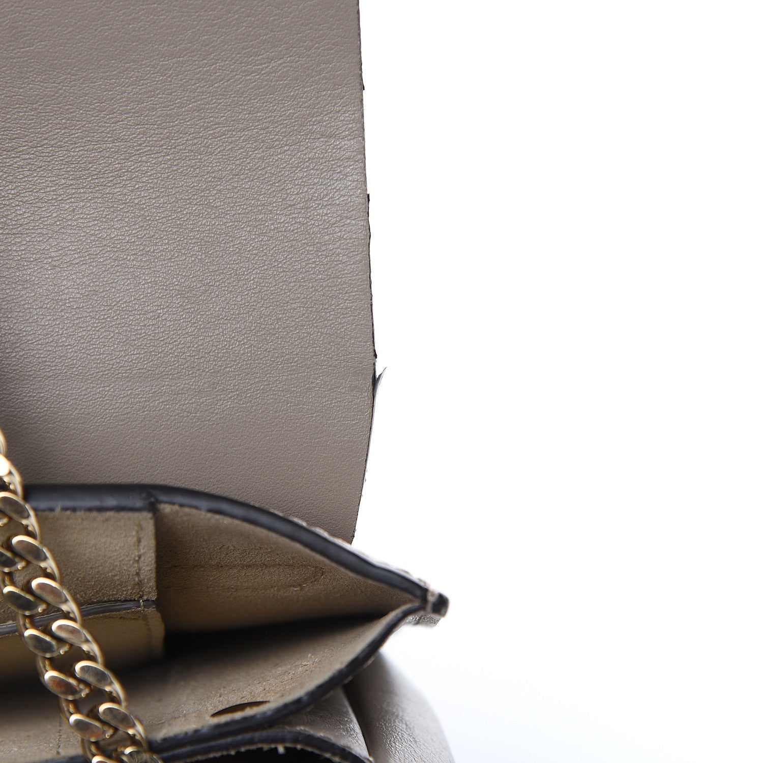 Chloe Suede Calfskin Small Faye Shoulder Bag Motty Grey 12 of 15