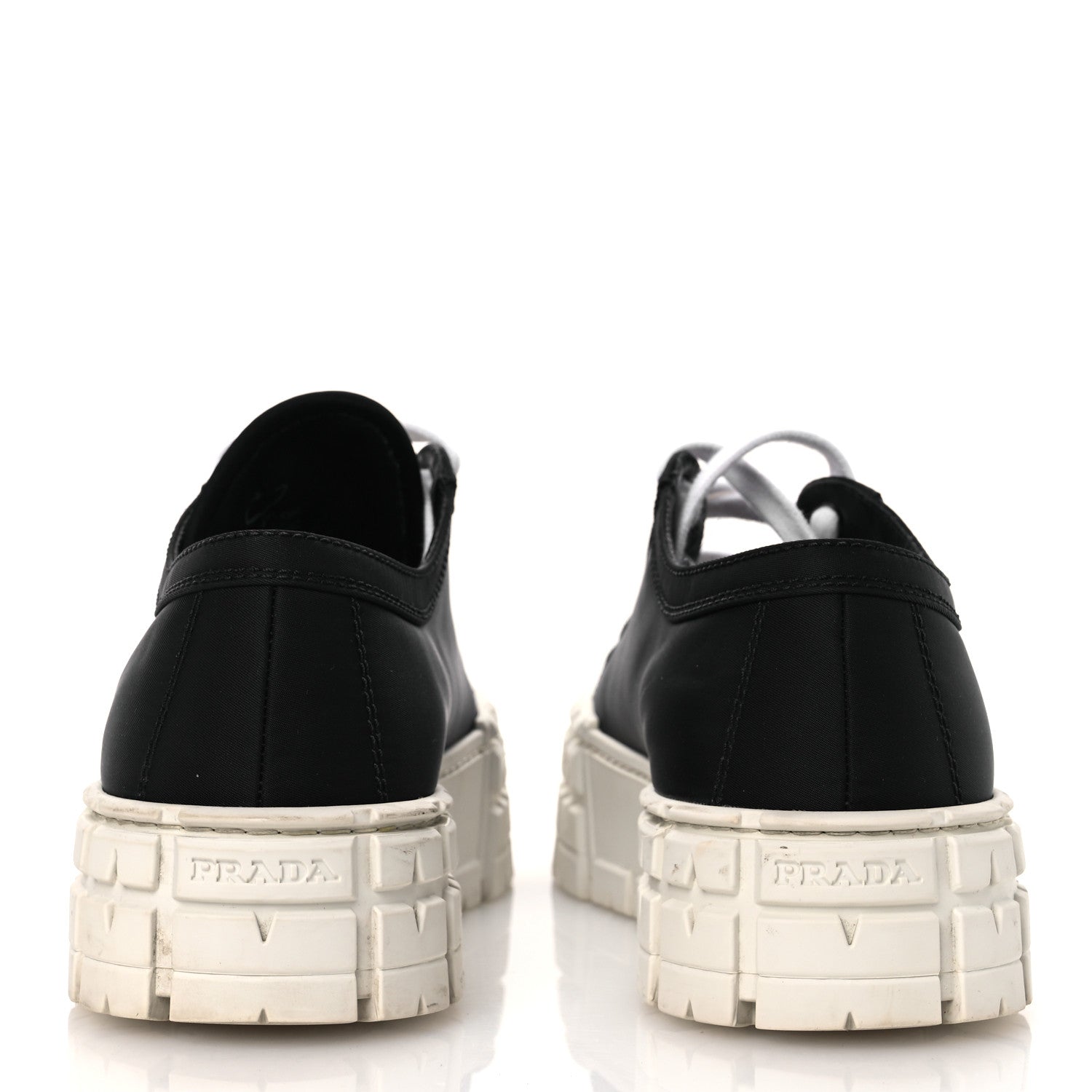 Prada Re-Nylon Gabardine Triangle Logo Double Wheel 50mm Sneakers 41.5 Black 6 of 12