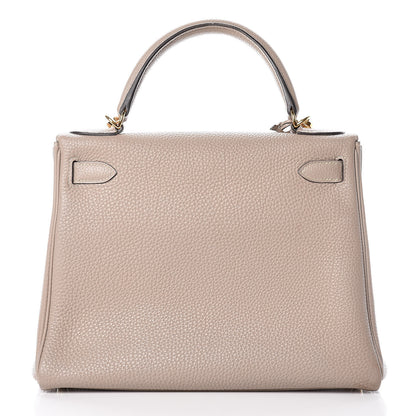 Hermes Taurillon Clemence Kelly Retourne 28 Gris Touterelle 6 of 31
