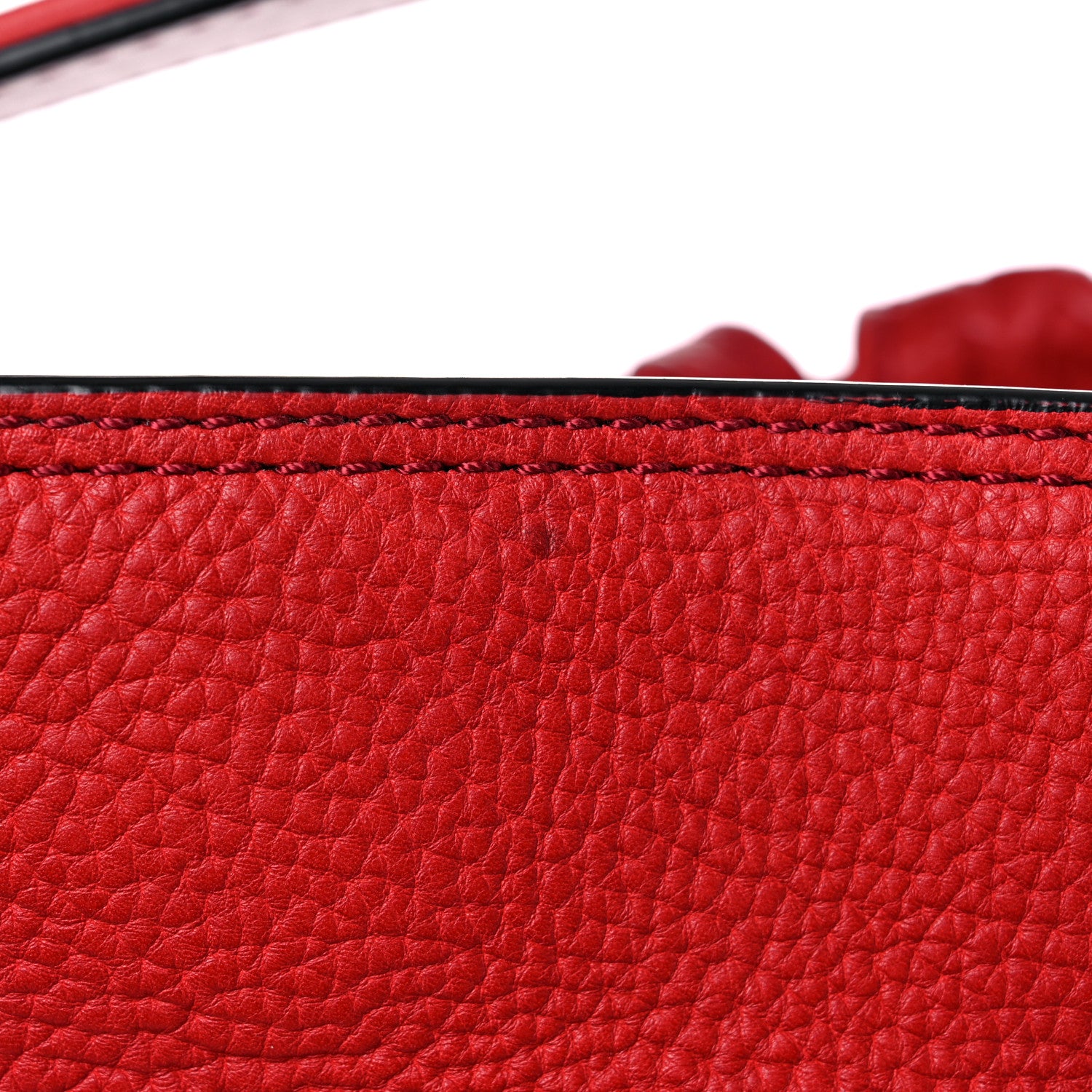 Burberry Grainy Calfskin Medium Ashby Hobo Cadmium Red 17 of 20