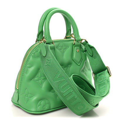 Louis Vuitton Calfskin Bubblegram Alma BB Basilic 3 of 9