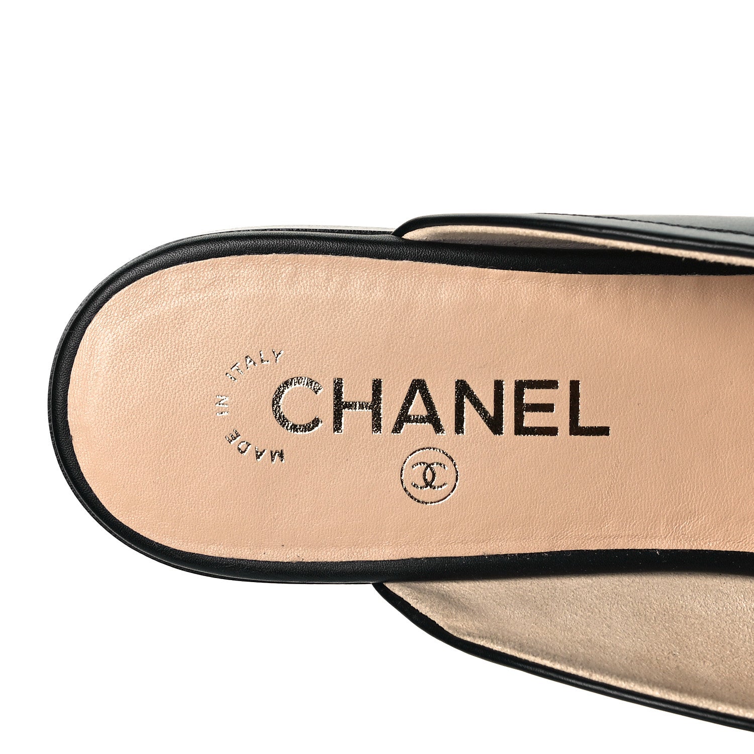 Chanel Calfskin CC Mules 40.5 Black 4 of 10