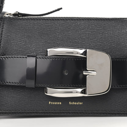 Proenza Schouler Embossed Grained Calfskin Buckle Box Bag Black 8 of 11