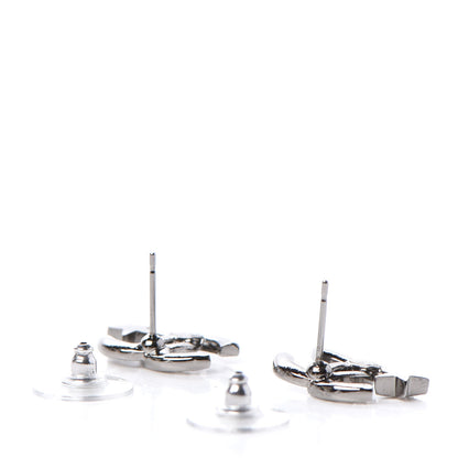 Chanel Crystal CC Starfall Earrings Silver 3 of 5