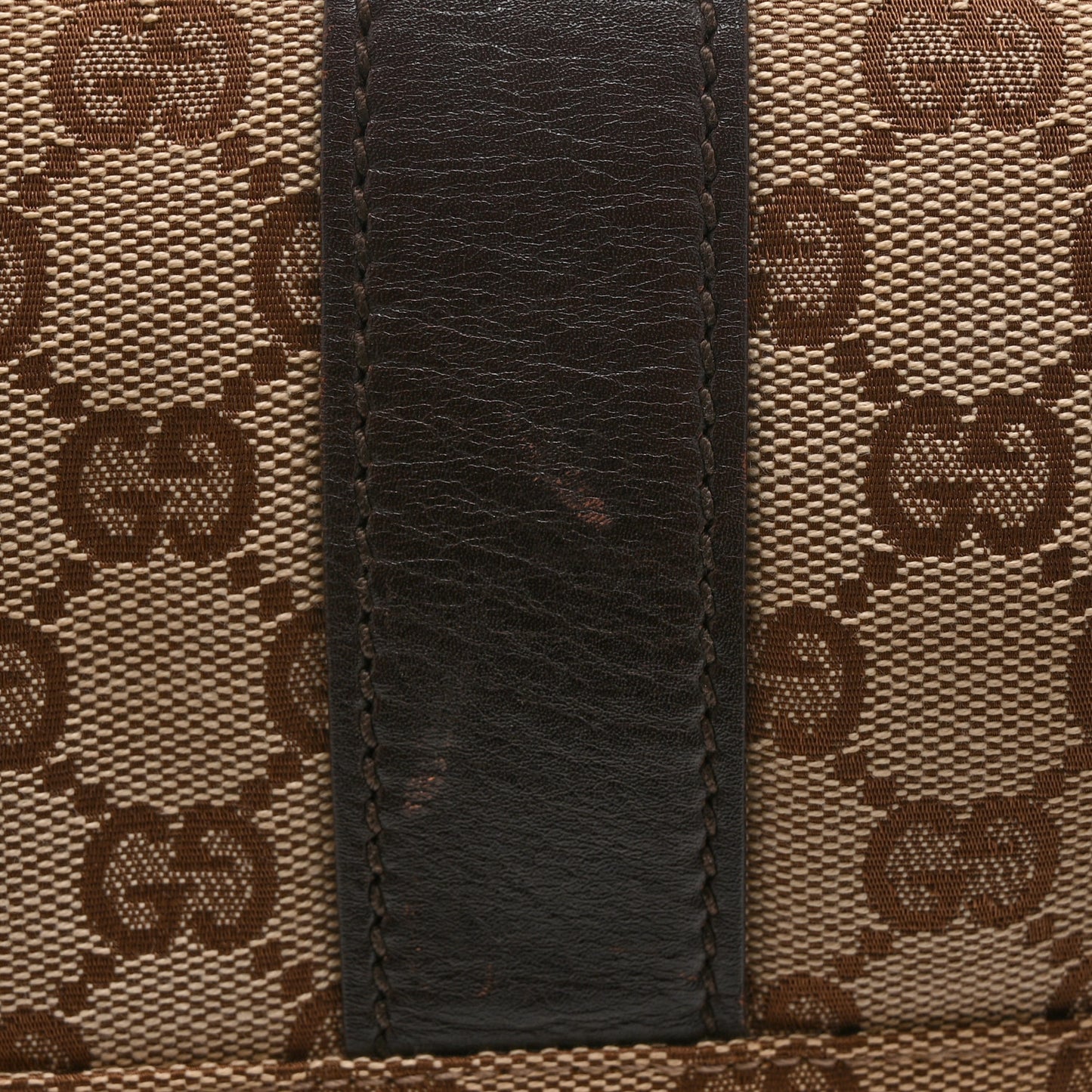 Monogram Medium Double Buckle Flap Messenger Bag Beige Dark Brown