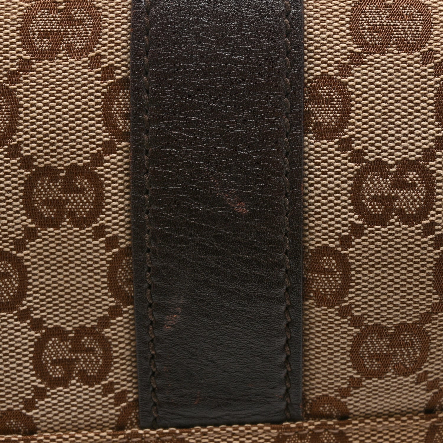 Gucci Monogram Medium Double Buckle Flap Messenger Bag Beige Dark Brown 14 of 14