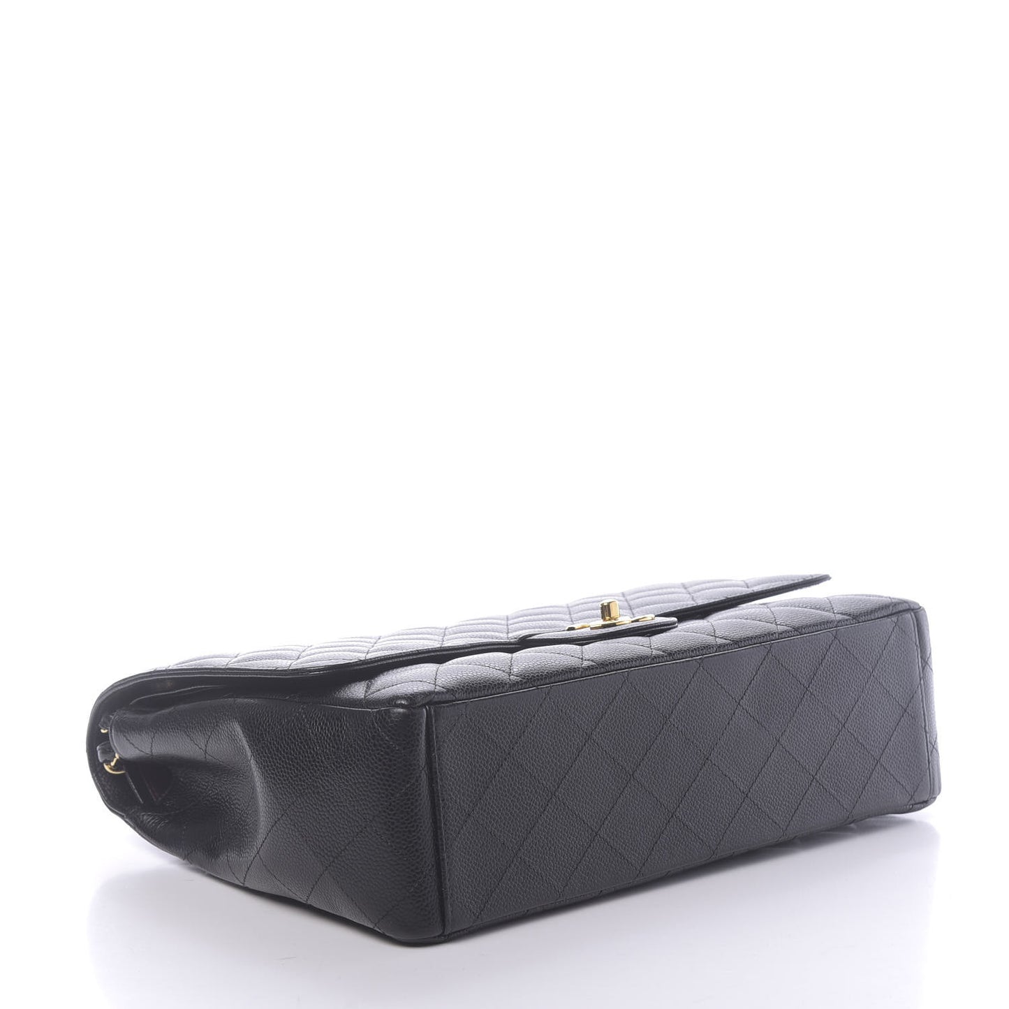 Caviar Quilted Maxi Double Flap Black