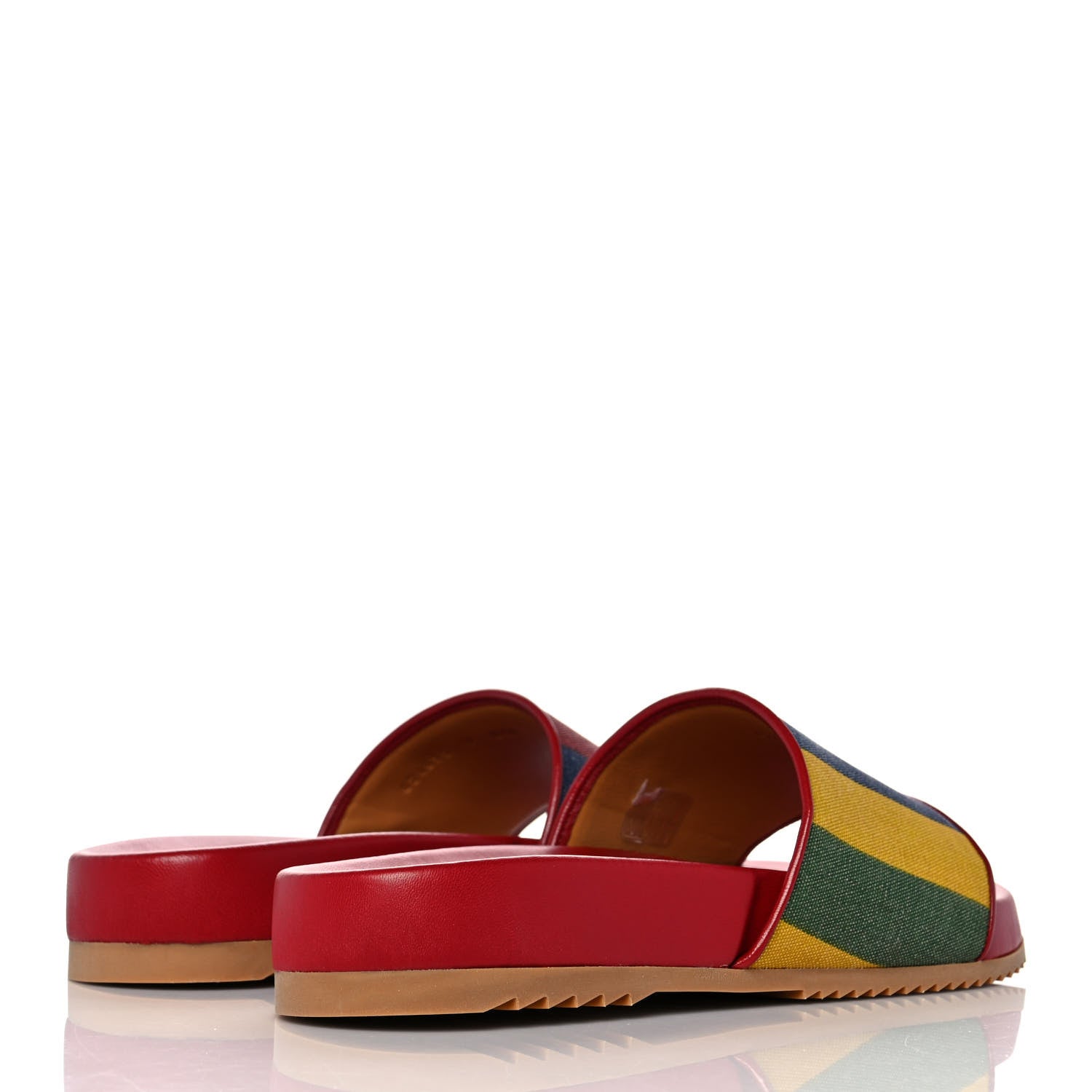 Gucci Canvas Marley Stripe Mens Slide Sandals 9 Multicolor 4 of 10