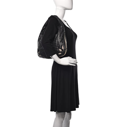 Bottega Veneta Nappa Intrecciato Flower Medium Veneta Hobo Black 2 of 15