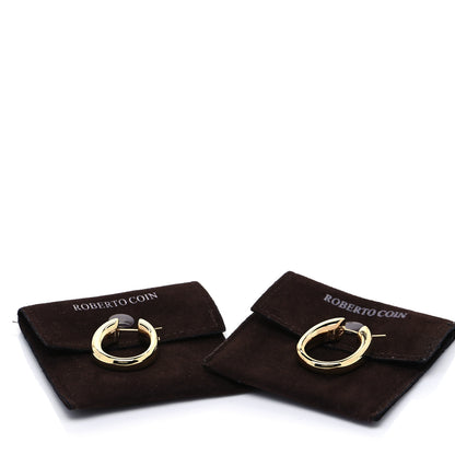 Roberto Coin 18K Yellow Gold Oro Classic Hoop Earrings 6 of 6