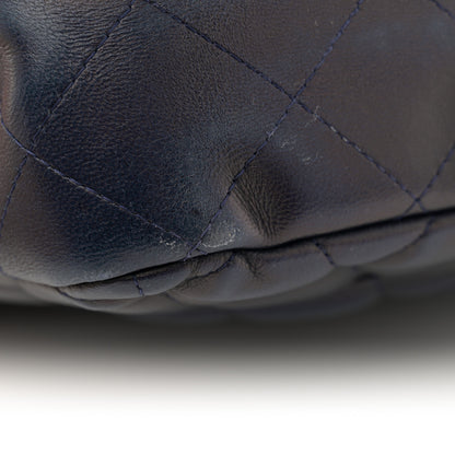 Chanel Lambskin Quilted Jumbo Double Flap Navy 13 of 14