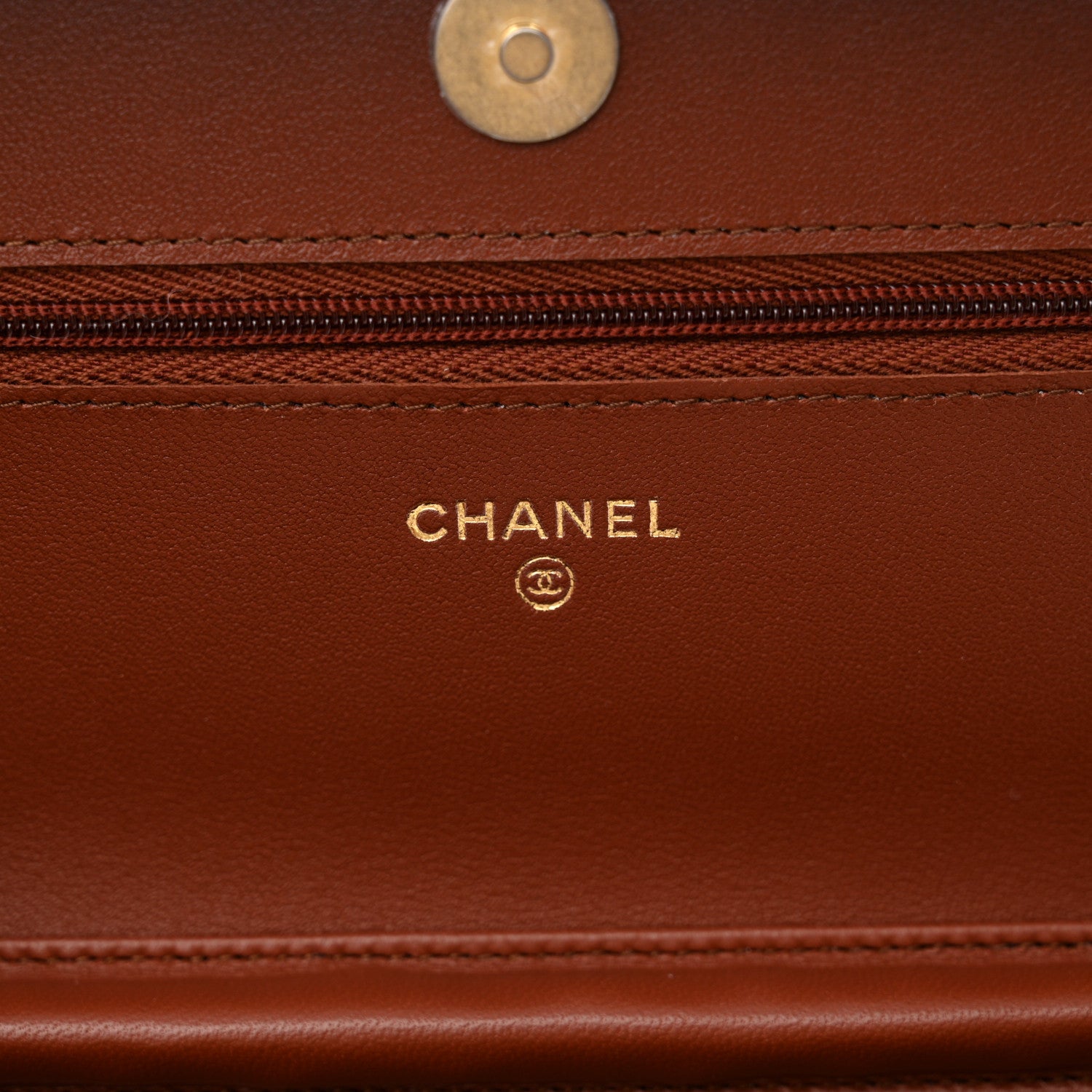 Chanel Gradient Lambskin Quilted Wallet On Chain WOC Brown 6 of 12