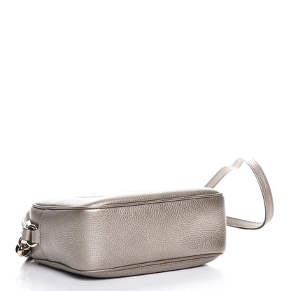 Gucci Metallic Pebbled Calfskin Small Soho Disco Bag Golden Beige 4 of 7
