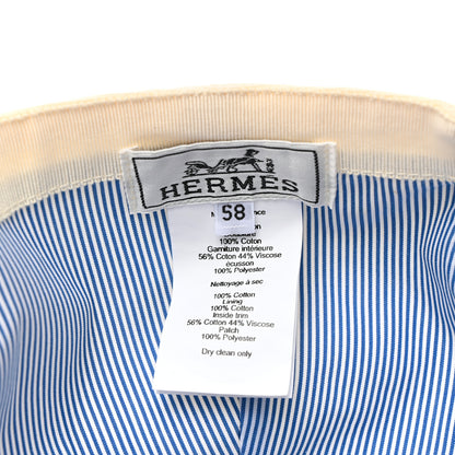 Hermes Cotton Canvas Tess Cap 58 Ecru 7 of 8