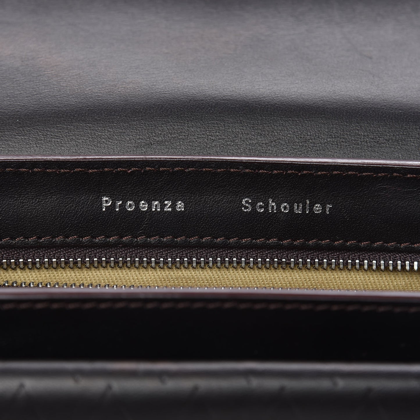 Diamond Calfskin Embossed Mini PS11 Classic Shoulder Bag Dark Brown