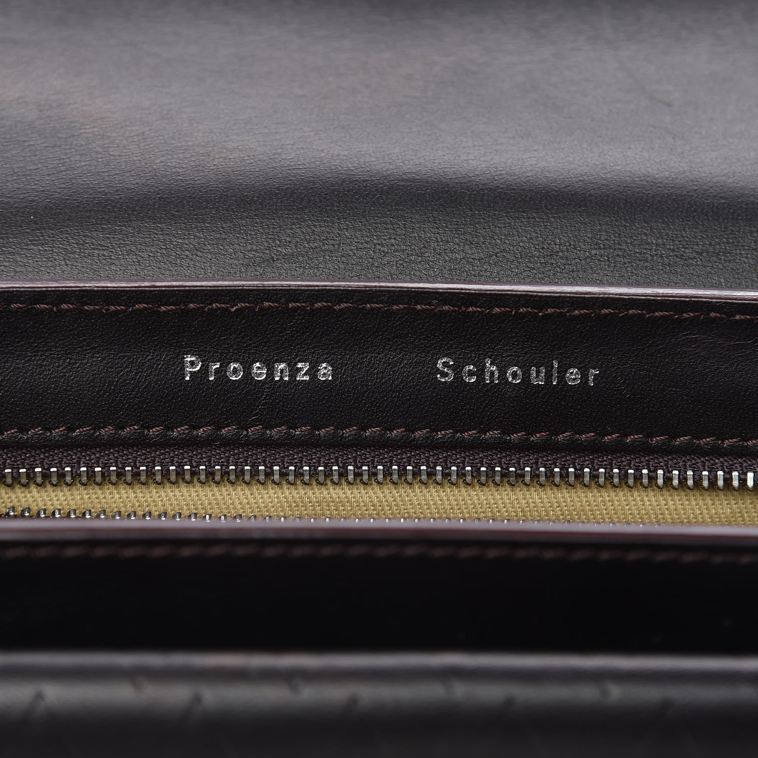 Proenza Schouler Diamond Calfskin Embossed Mini PS11 Classic Shoulder Bag Dark Brown 6 of 11