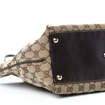 Gucci Monogram Medium New Britt Tote Brown 8 of 15