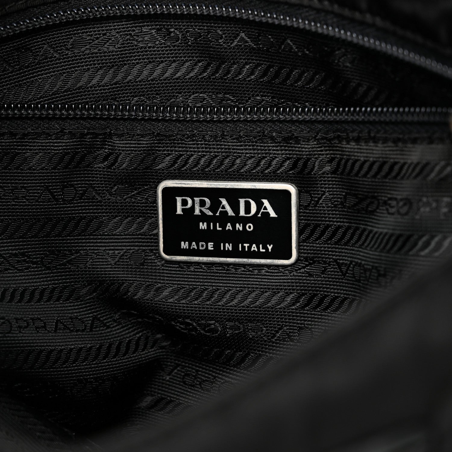 Prada Tessuto Nylon Saffiano Flat Messenger Bag Black 6 of 9
