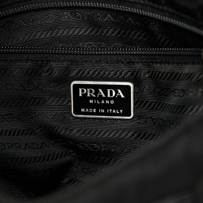 Prada Tessuto Nylon Saffiano Flat Messenger Bag Black 6 of 9