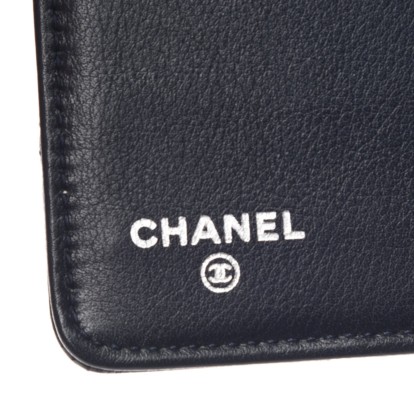 Caviar Quilted Card Holder Marine