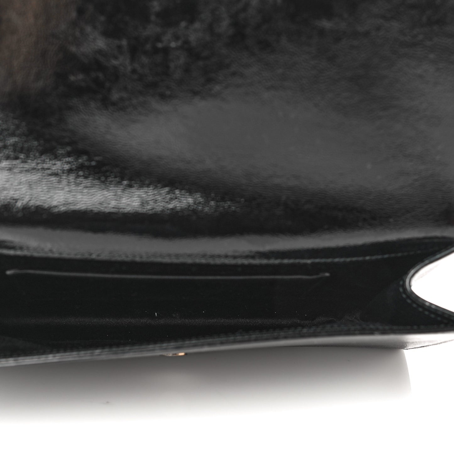 Textured Patent Monogram Large Belle De Jour Clutch Black