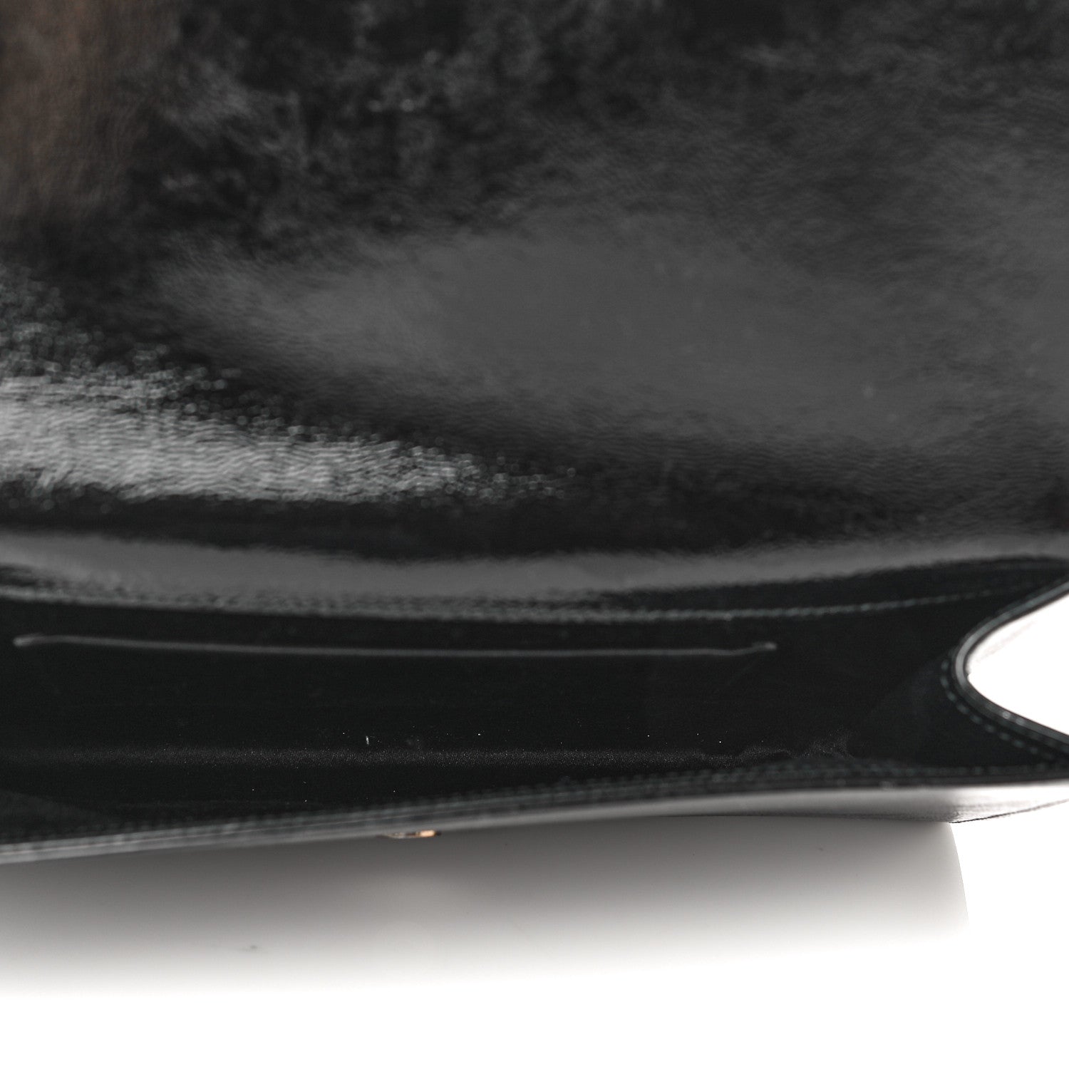Saint Laurent Textured Patent Monogram Large Belle De Jour Clutch Black 5 of 13