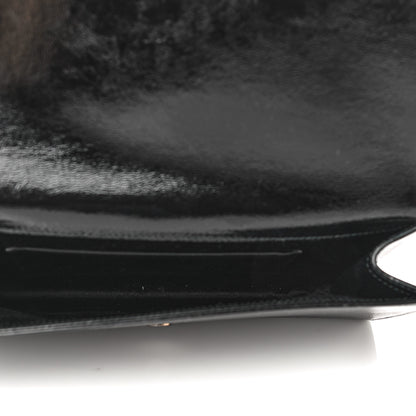 Saint Laurent Textured Patent Monogram Large Belle De Jour Clutch Black 5 of 13