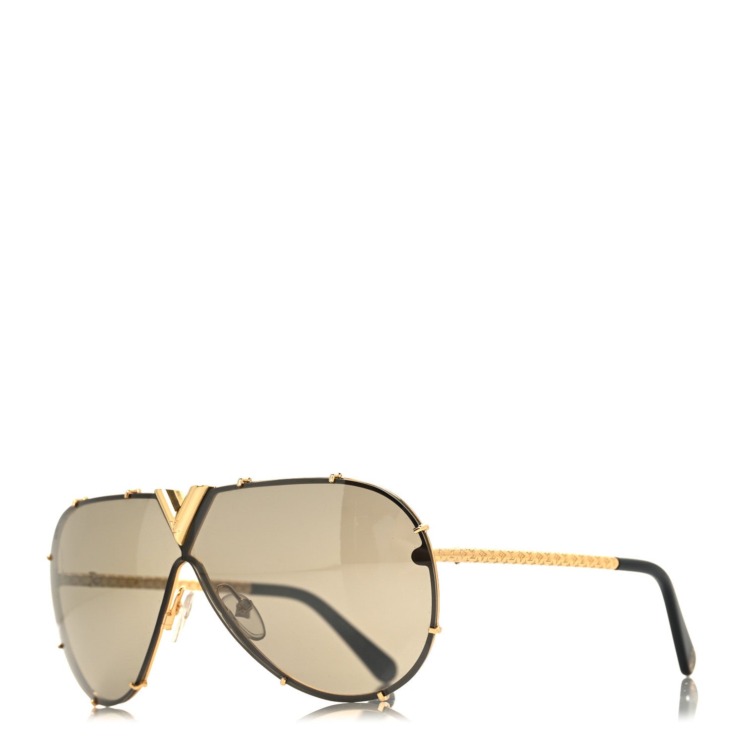 Louis Vuitton Metal LV Drive Sunglasses Z0897W Black Gold 1 of 6