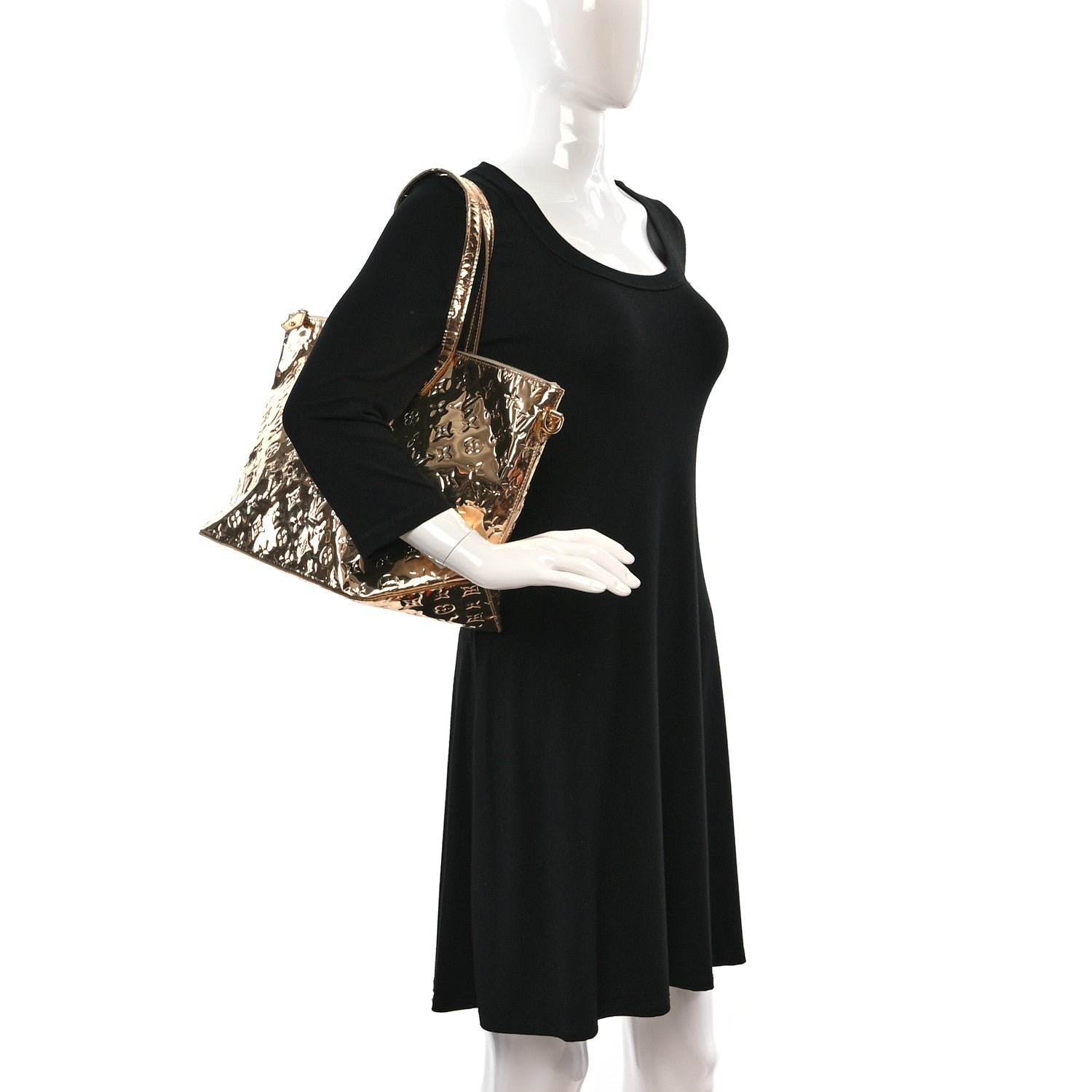 Louis Vuitton Monogram Miroir Bellevue PM Dore Gold 2 of 9