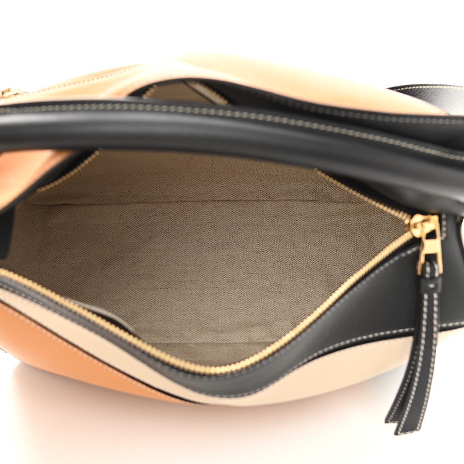 Loewe Grained Calfskin Medium Puzzle Bag Amber Light Oat 5 of 10