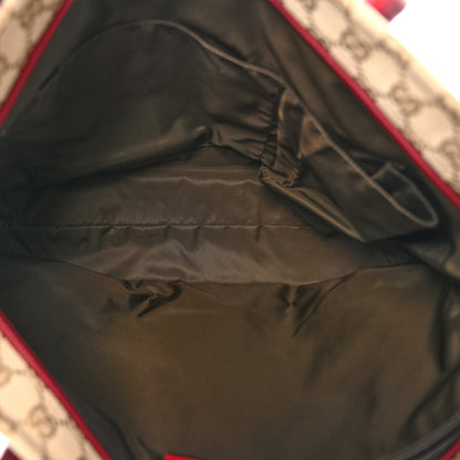 Gucci Monogram Web Large Diaper Tote Red 5 of 13