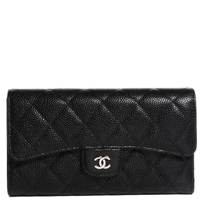 Chanel Caviar Quilted Large Flap Wallet Black 1 of 9