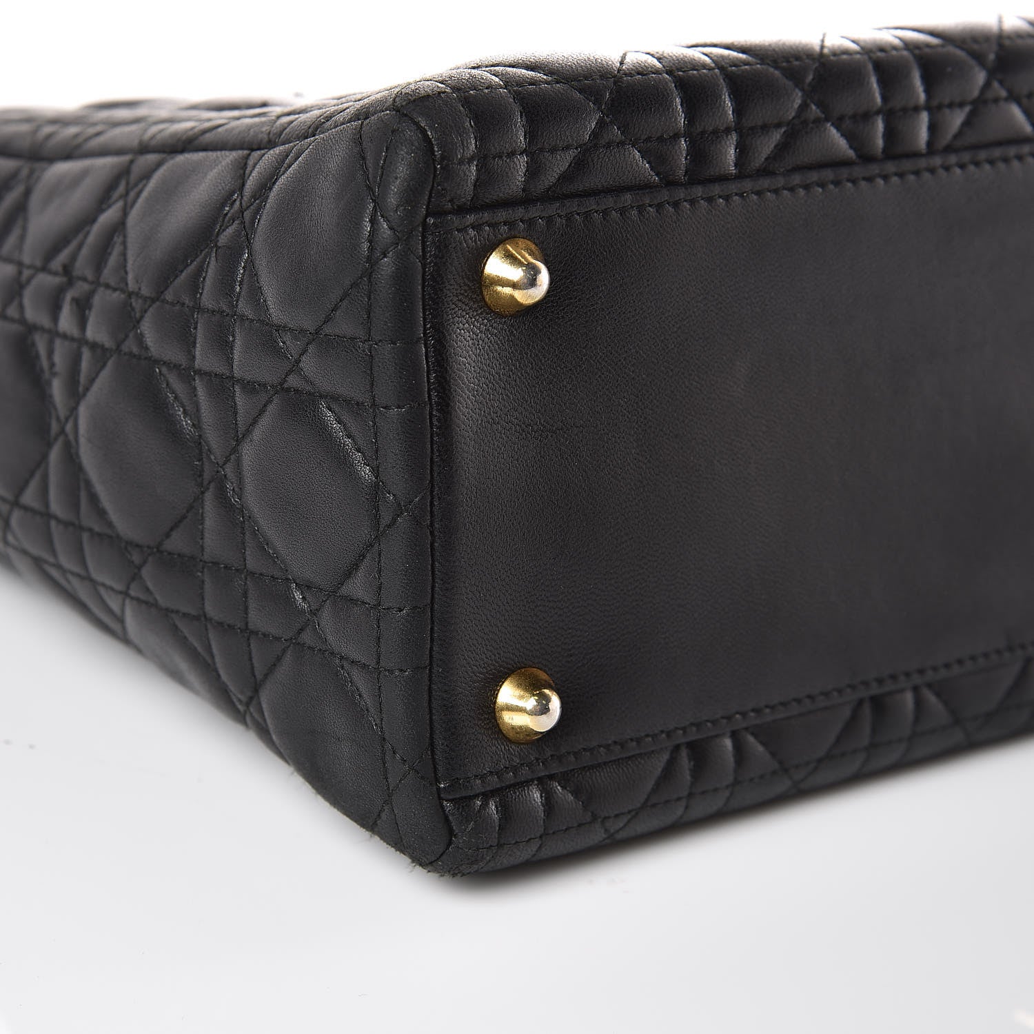 Christian Dior Lambskin Cannage Large Lady Dior Black 12 of 13