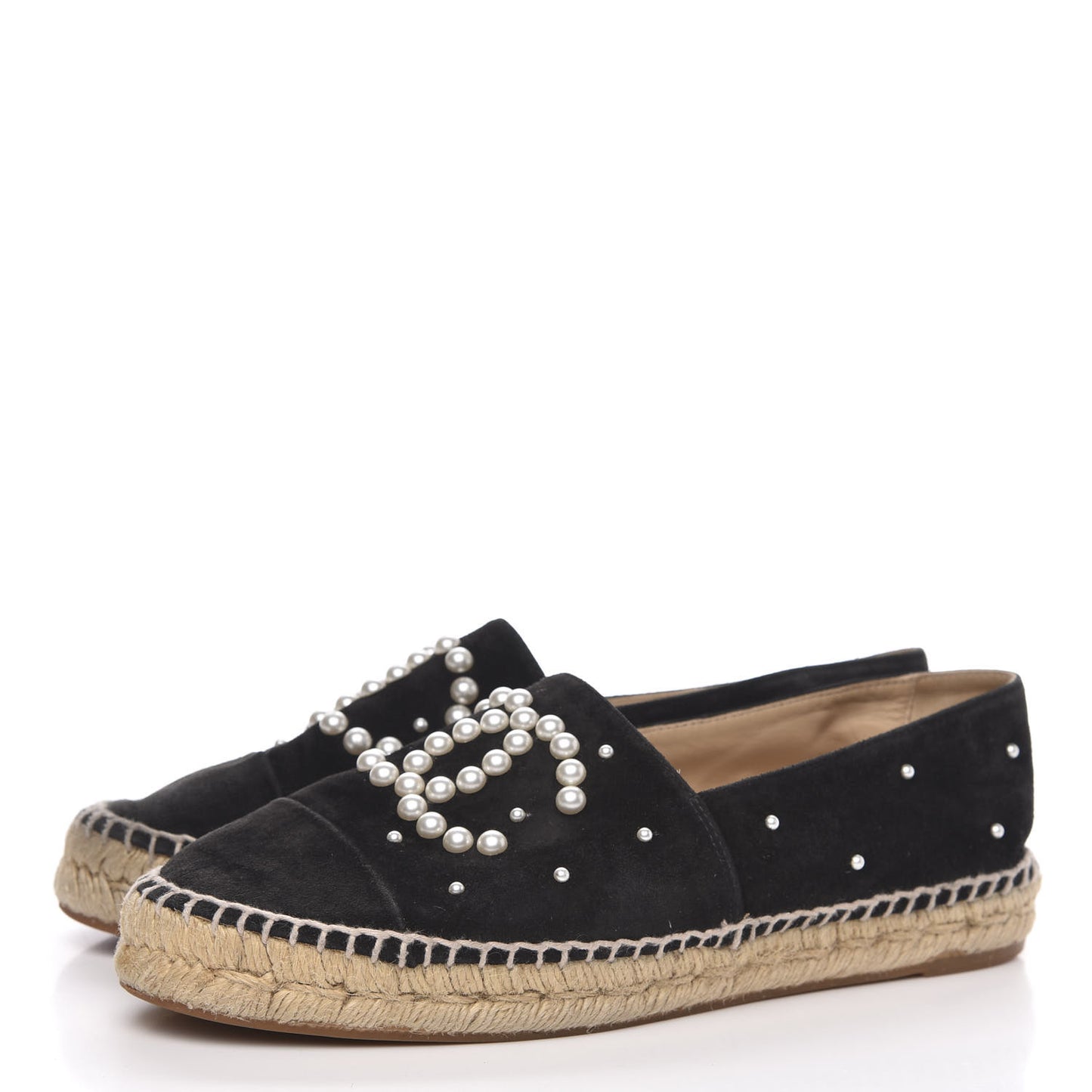 Suede Pearl CC Espadrilles 40 Black