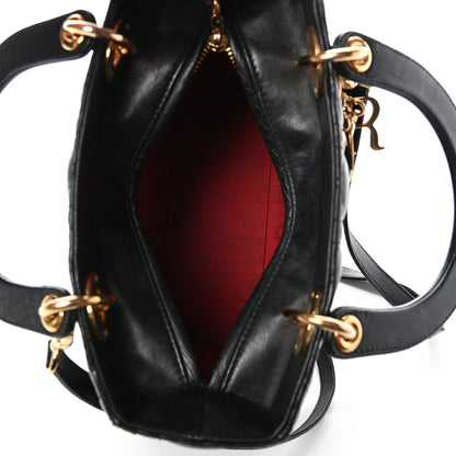 Christian Dior Lambskin Cannage Medium Lady Dior Black 5 of 9