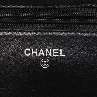 Chanel Lambskin Quilted Wallet On Chain WOC Black 6 of 12