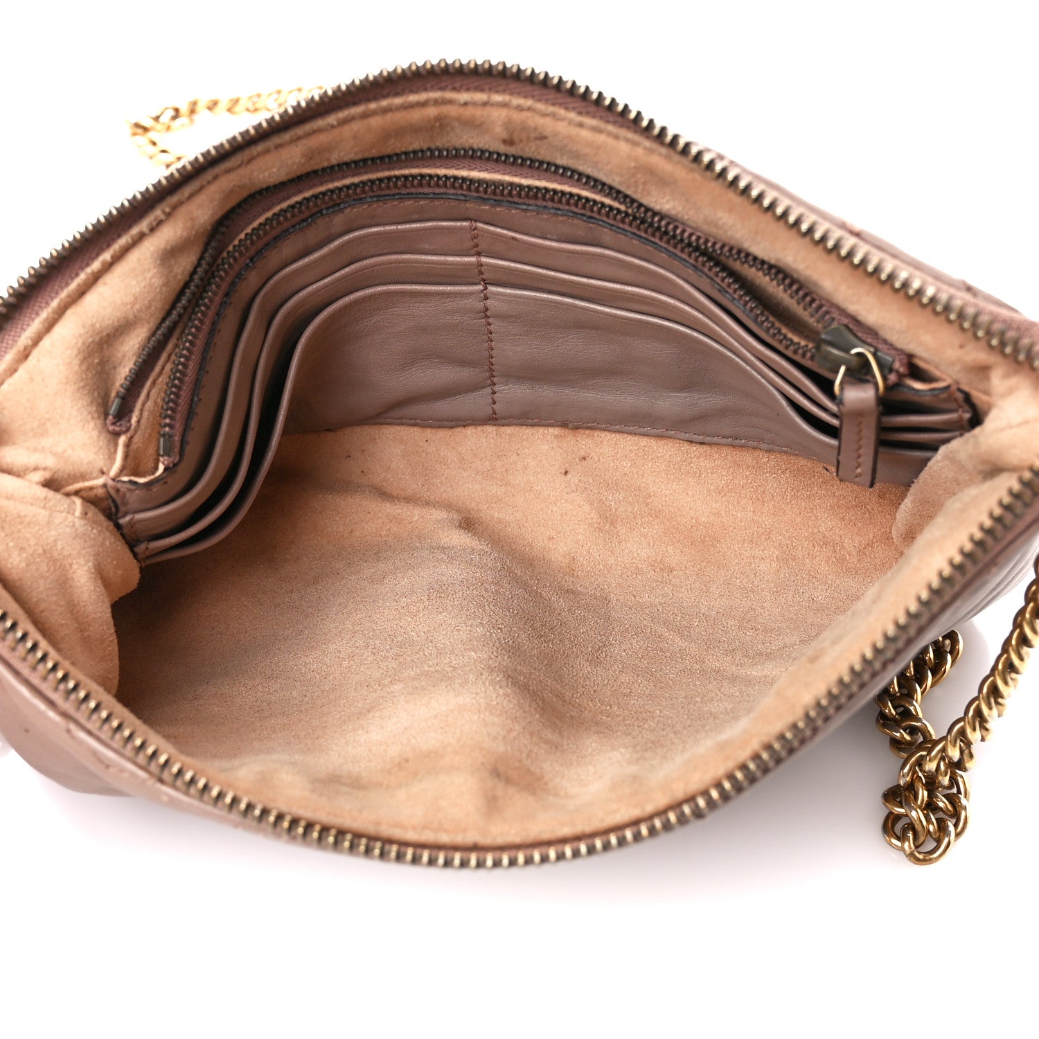 Gucci Calfskin Matelasse Mini GG Marmont Chain Bag Porcelain Rose 5 of 13
